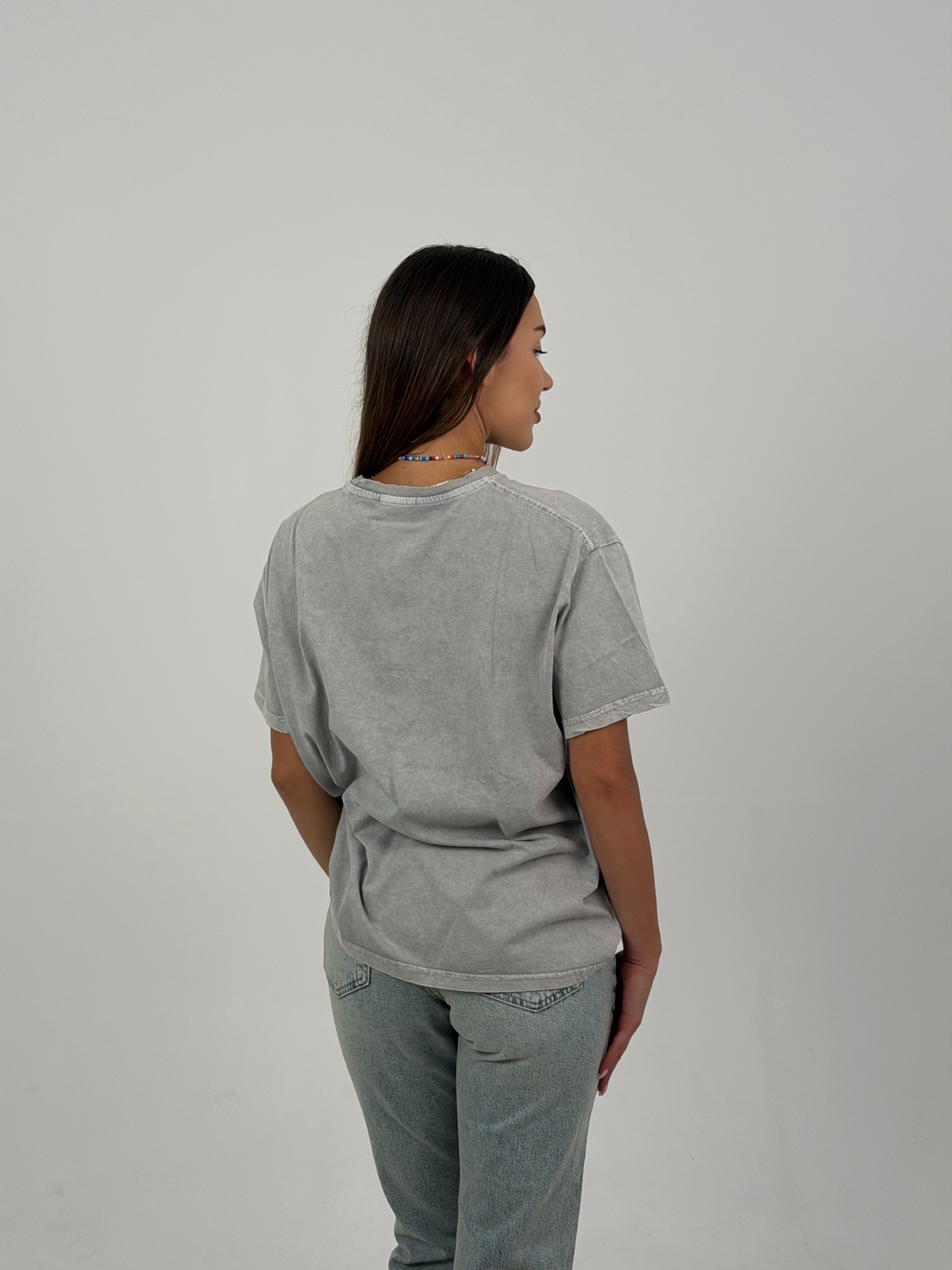 Oversize тениска в сив цвят
