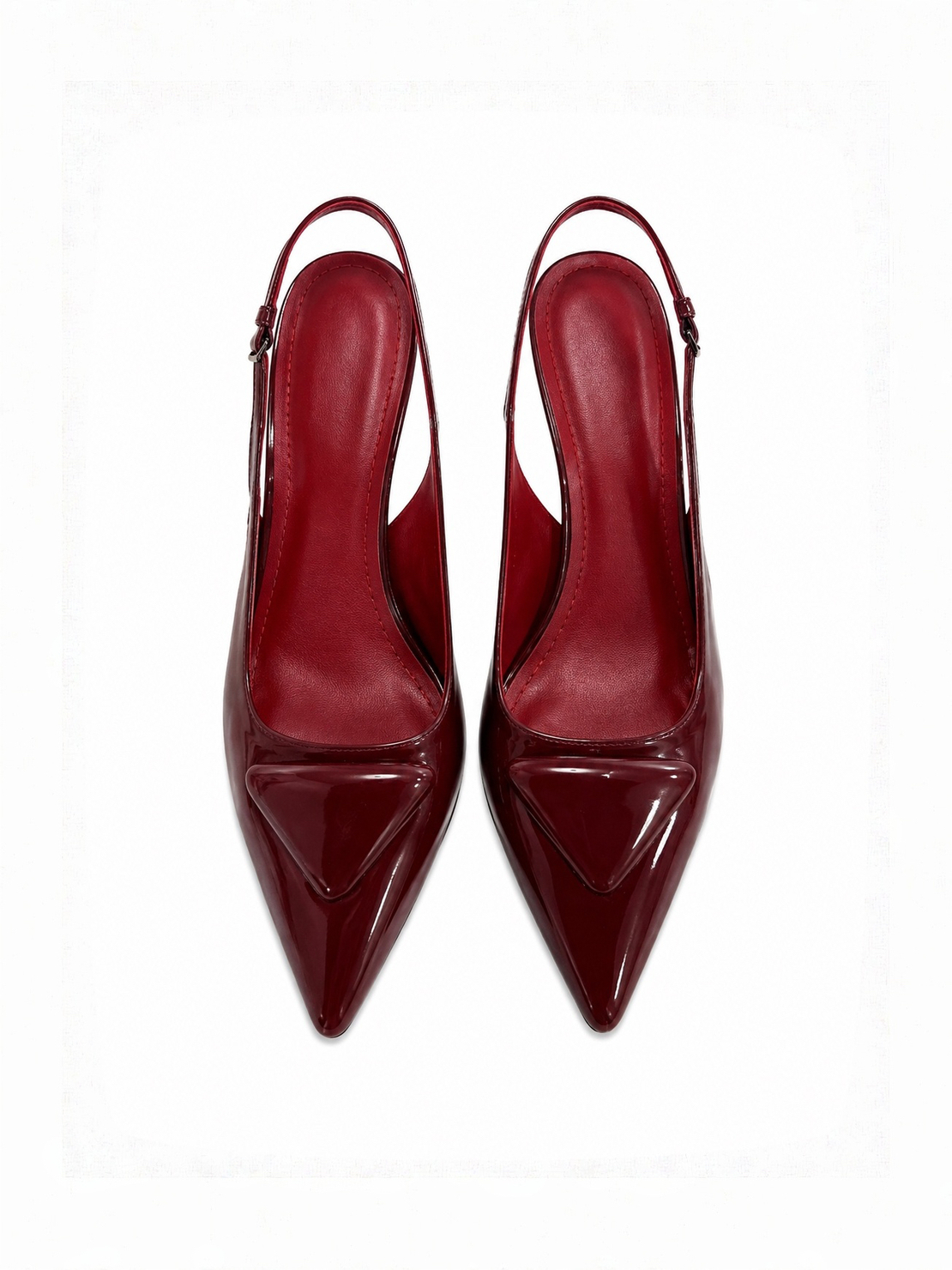 Women's elegant shoes / eco leather / burgundy / 256-6