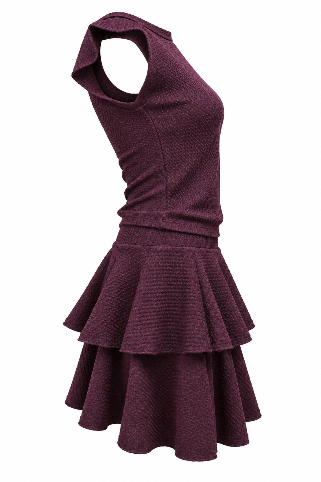 Elegant Two-Piece Set with Layered Flared Skirt/2450/