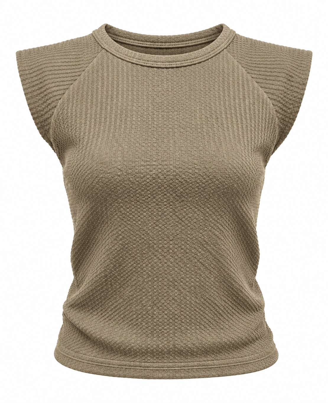 Elegant Two-Piece Women’s Set with Flared Skirt /2450/Beige