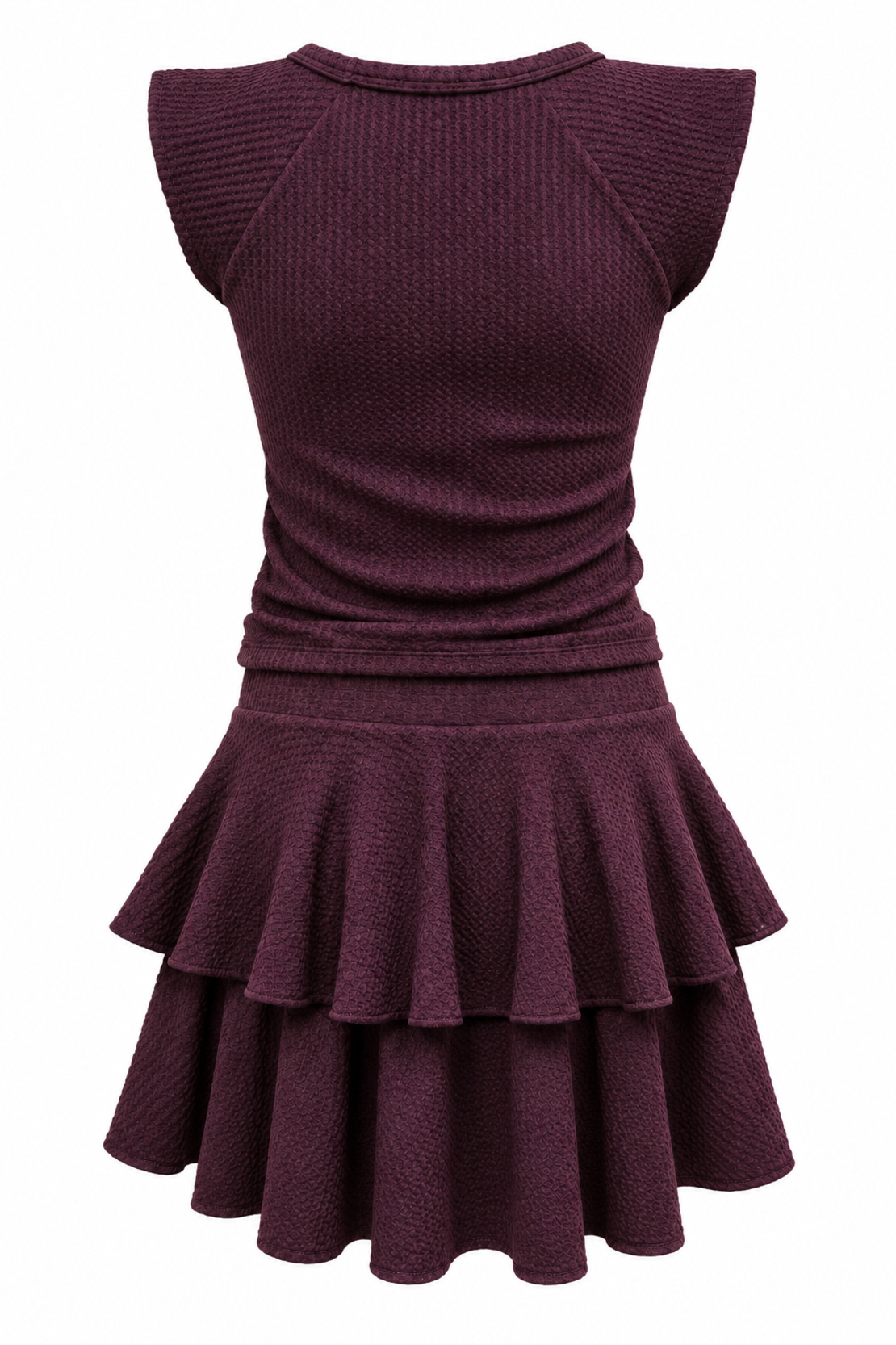 Elegant Two-Piece Set with Layered Flared Skirt/2450/