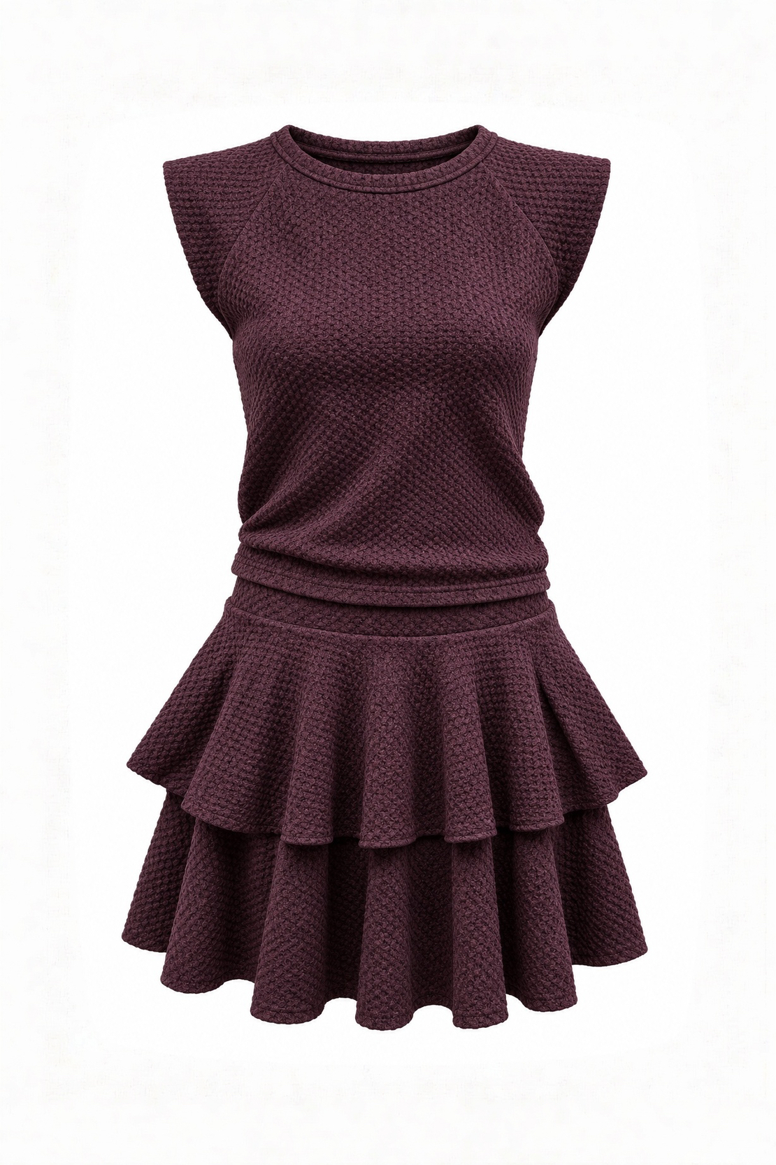 Elegant Two-Piece Set with Layered Flared Skirt/2450/