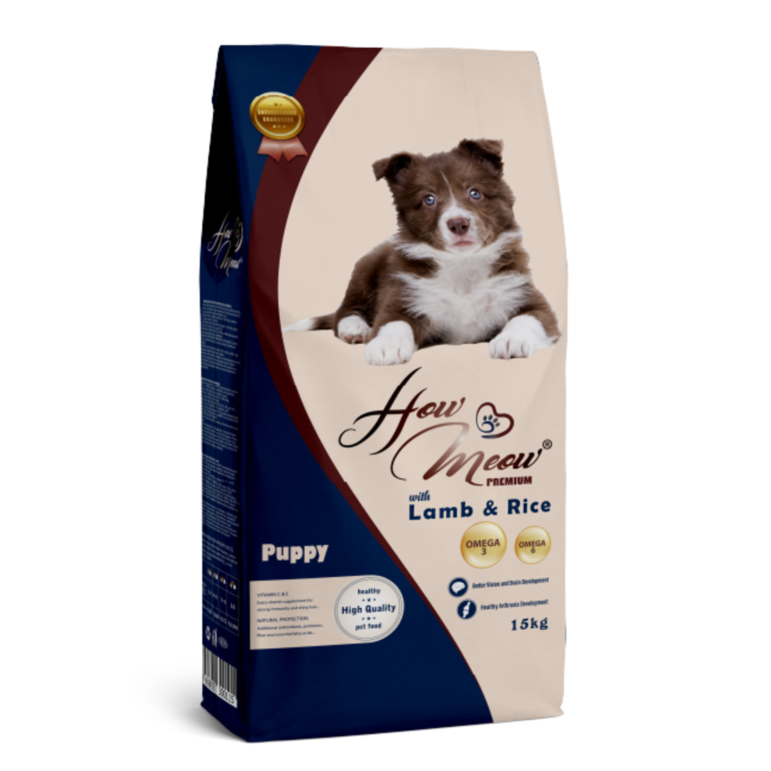 How Meow Puppy Dog Food Агне и ориз 15 кг.