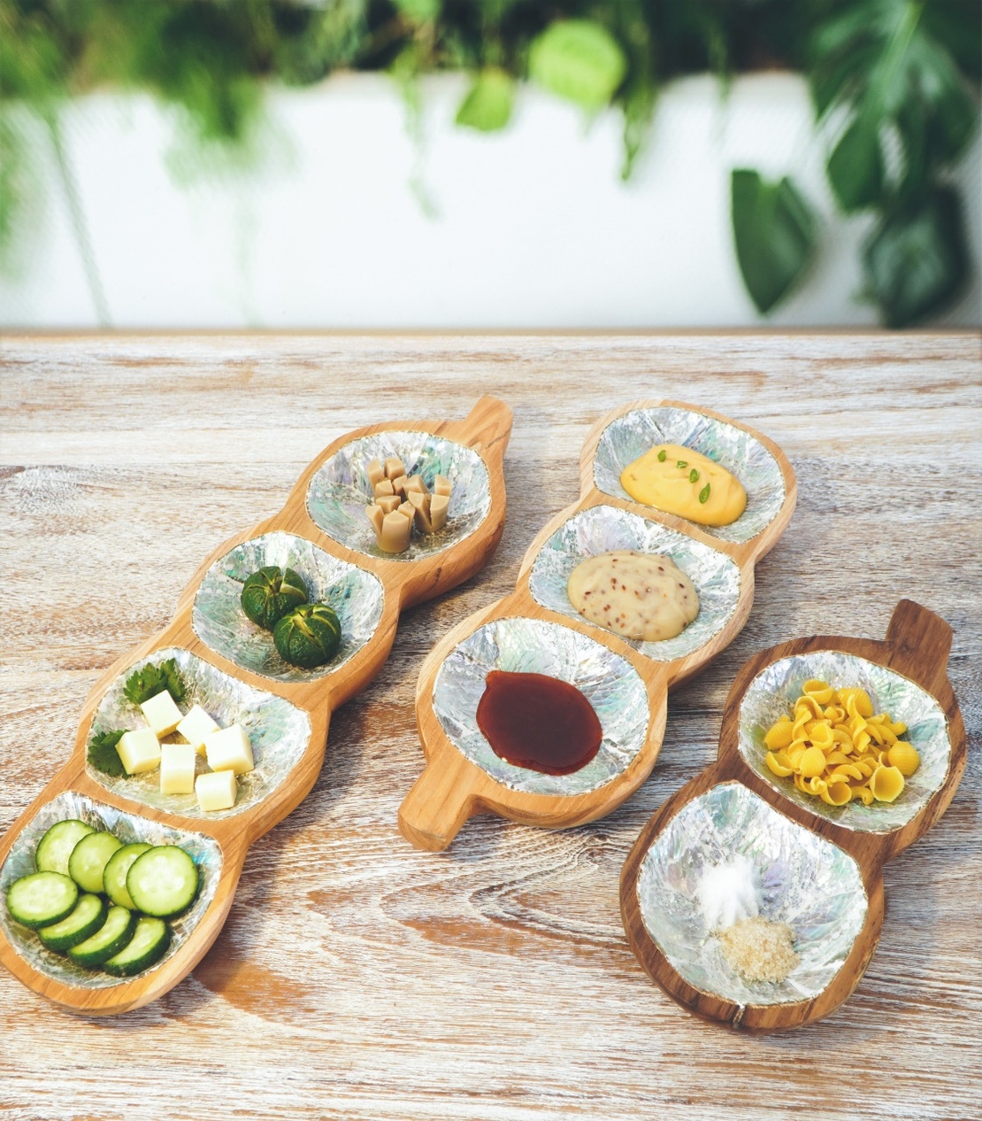 PEANUT SHELL BOWL S/3