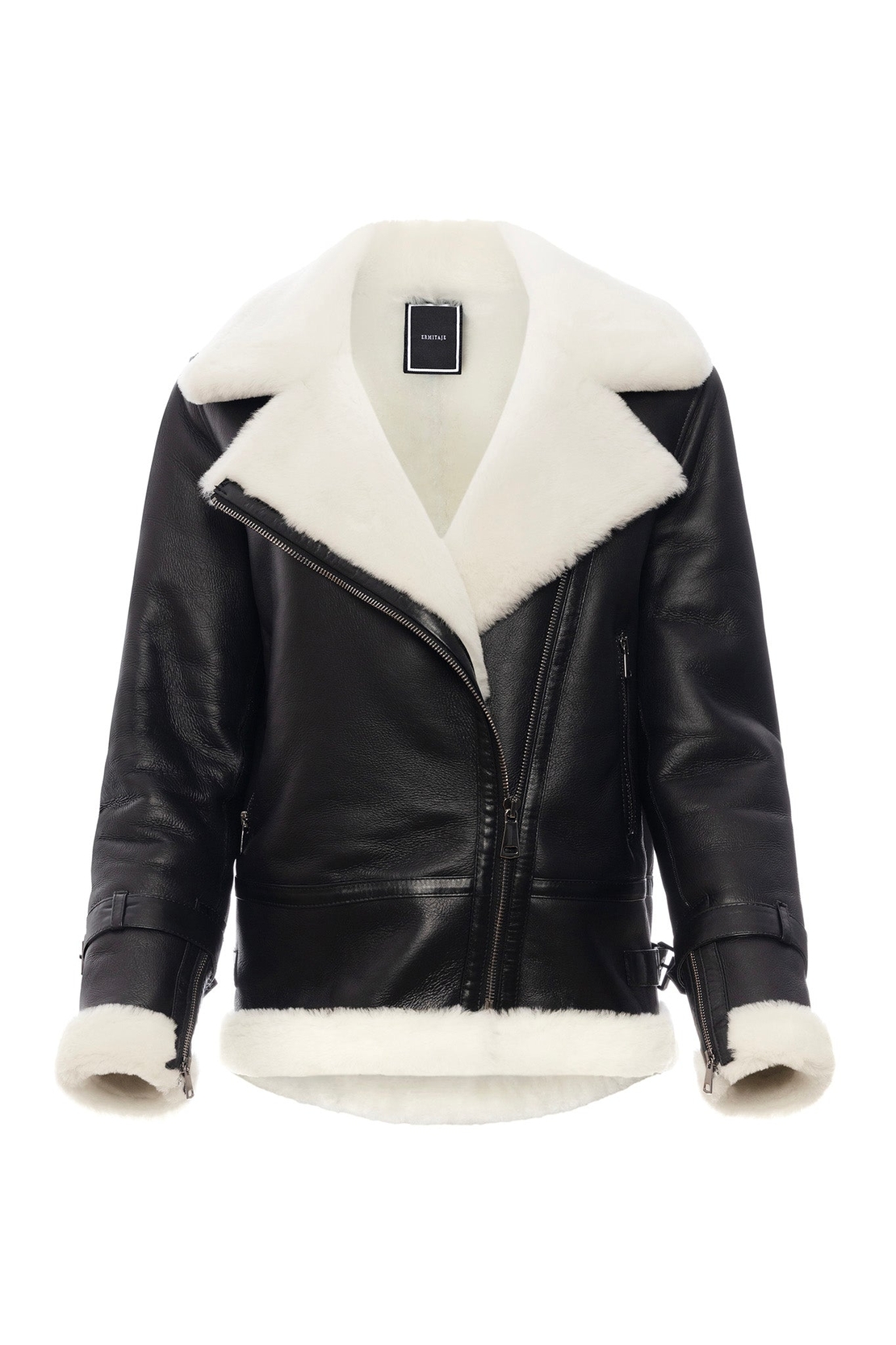 AVIATOR JACKET IN AGED-LEATHER AND SHEARLING 3