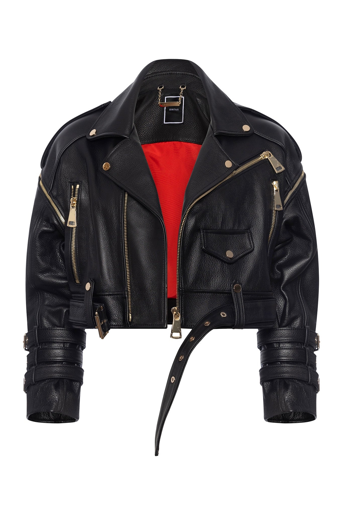 MOTORCYCLE JACKET -VEST IN CALFSKIN ,, Dominus gold ''