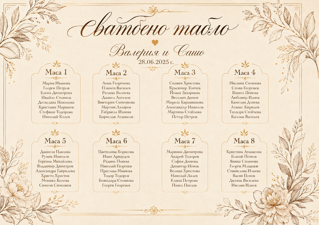 Сватбено табло