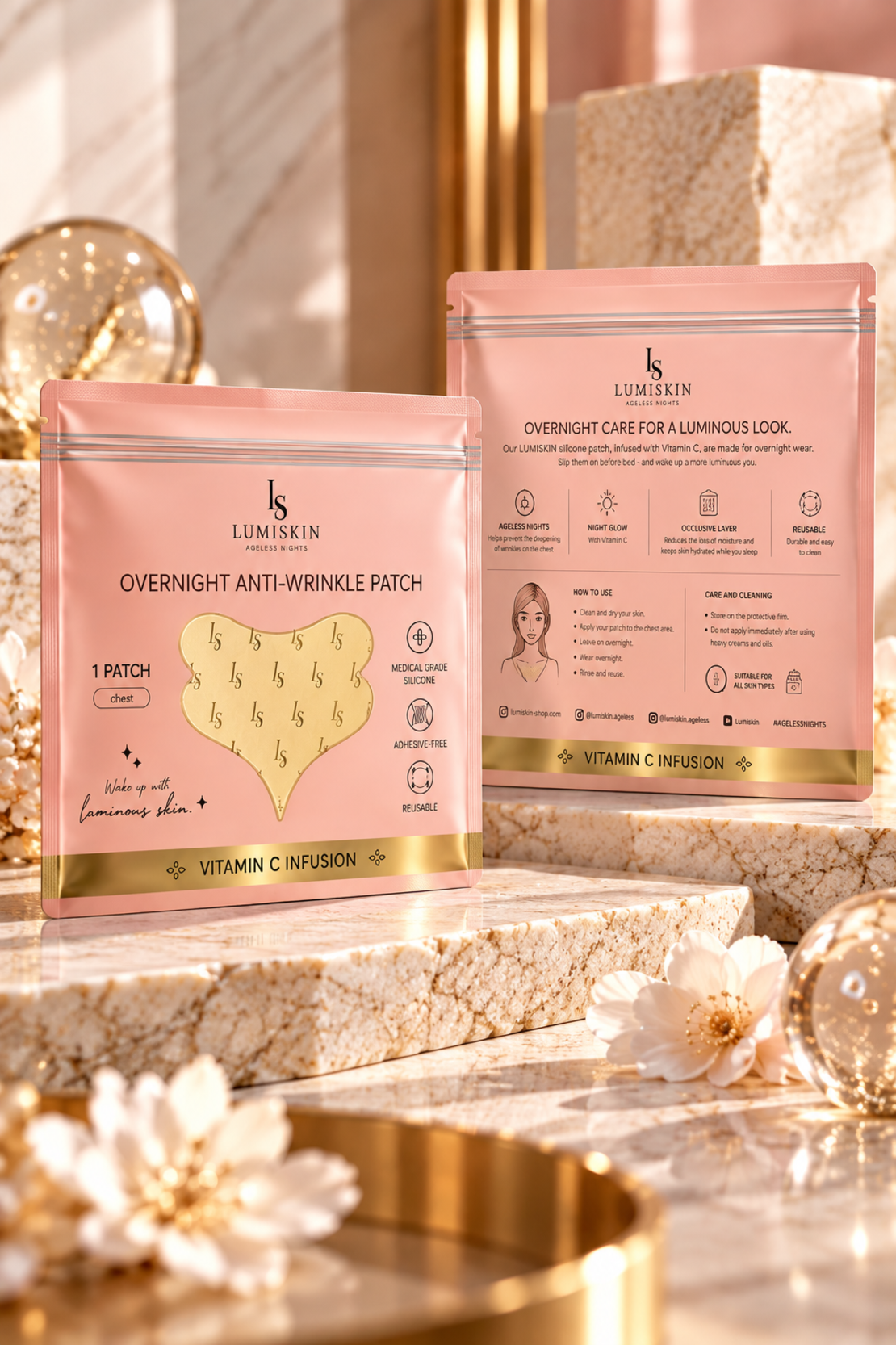 LUMISKIN Overnight Anti-Wrinkle Chest Patch с витамин C