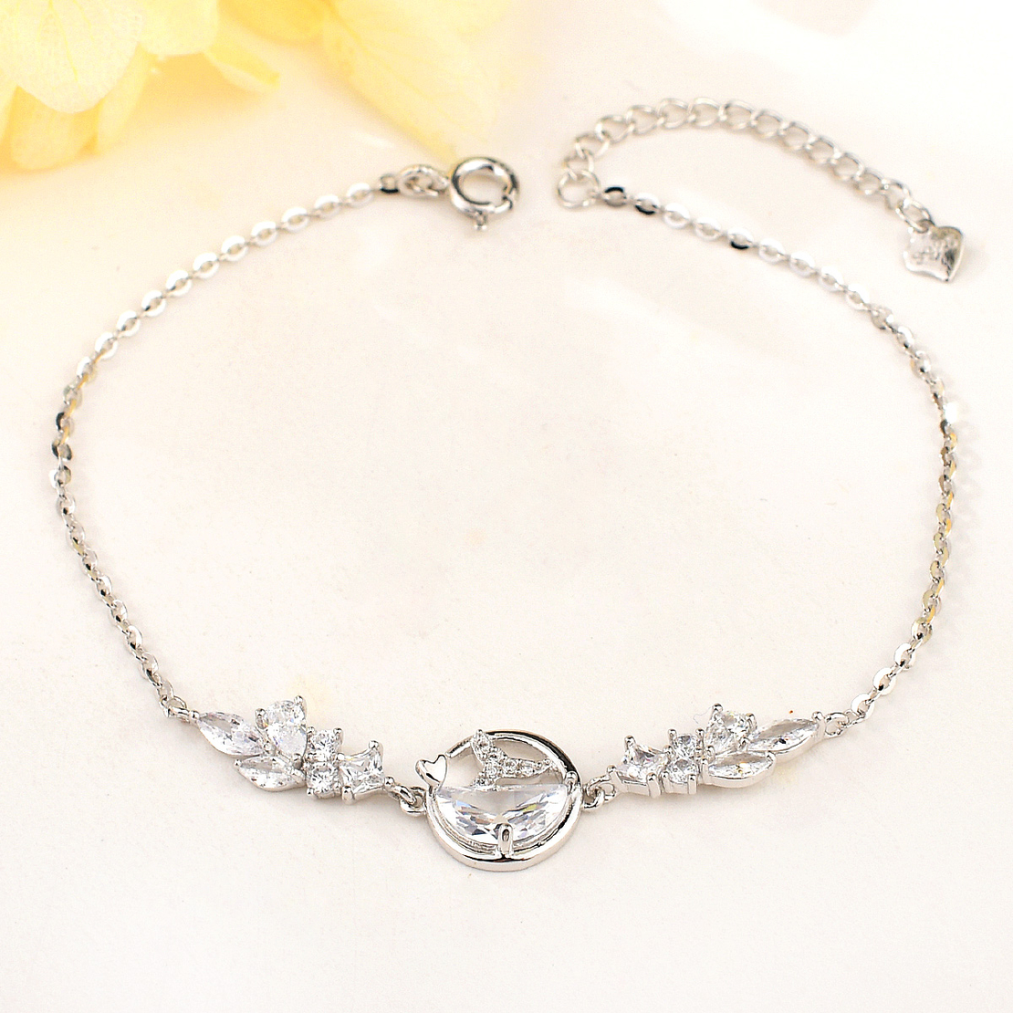 SUBMERGENCE SILVER  BRACELET WITH RHODIUM AND CRYSTALS