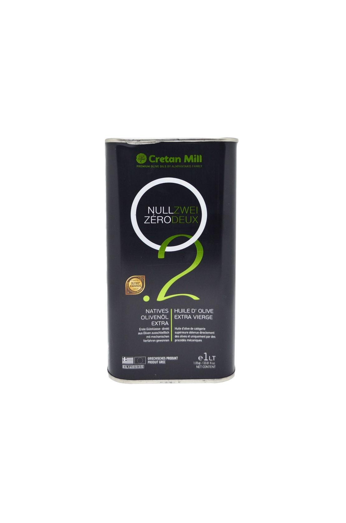 CRETAN MILL Ulei de Măsline Extravirgin <br> 0,2 ZERO TWO 1 L