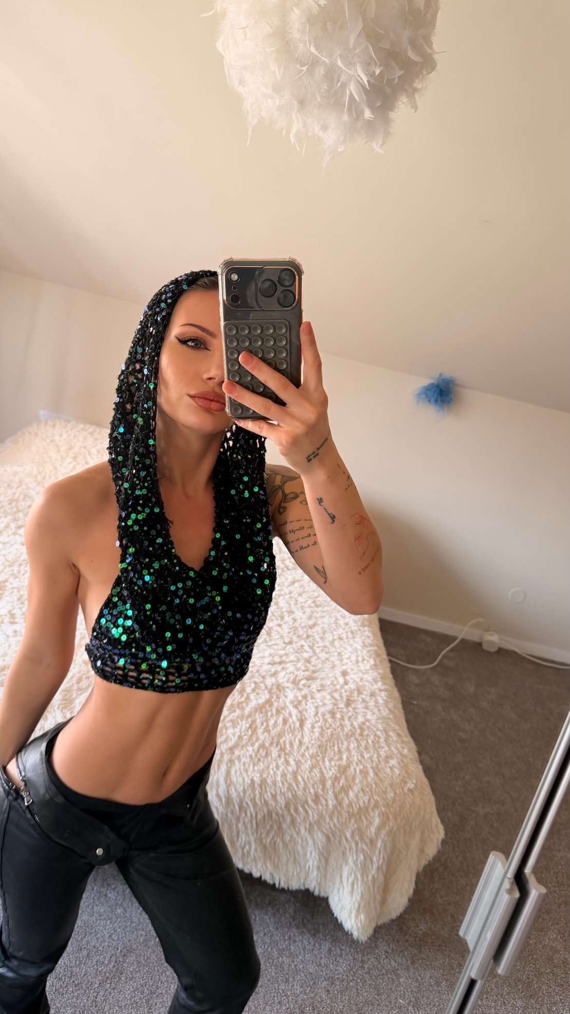 Shimmer Hooded Top