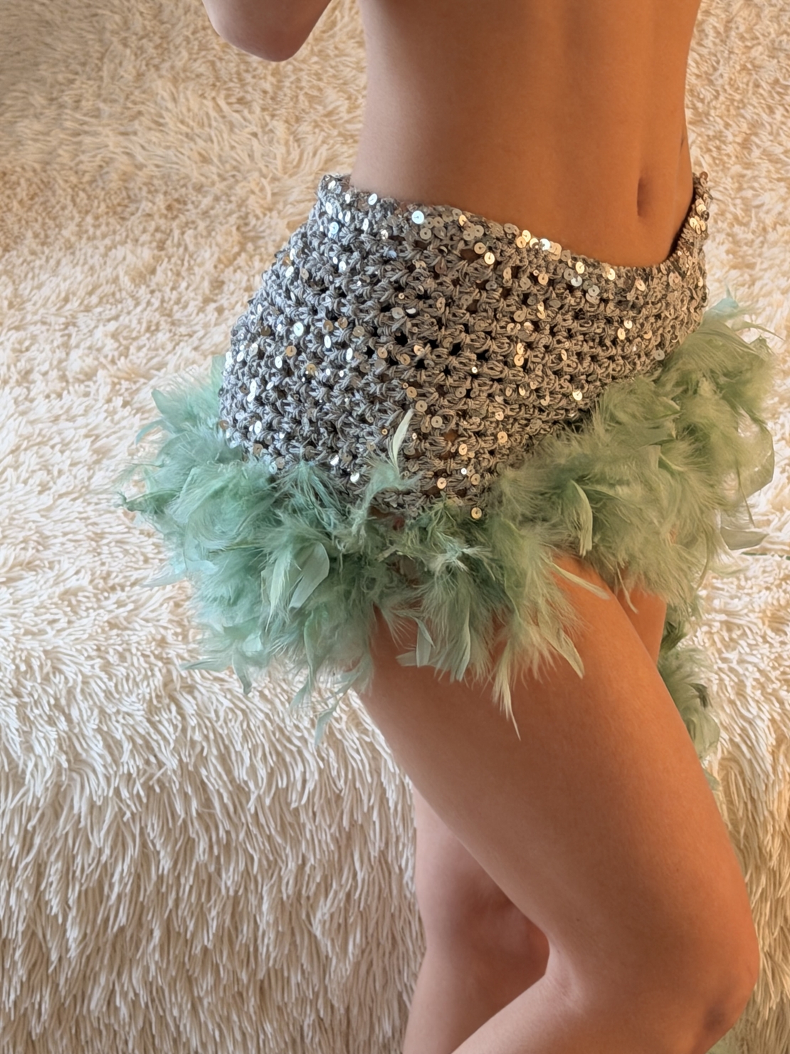 Shimmer Feathers Skirt