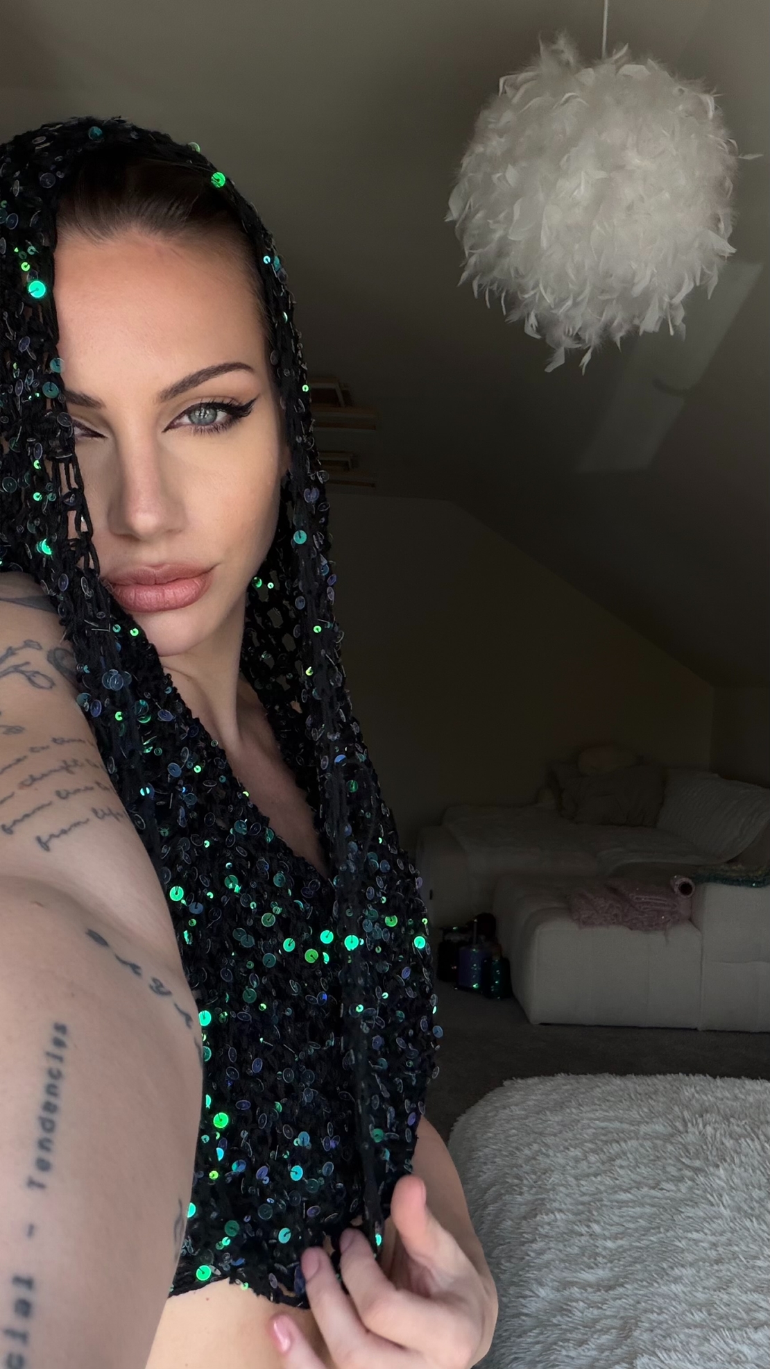 Shimmer Hooded Top