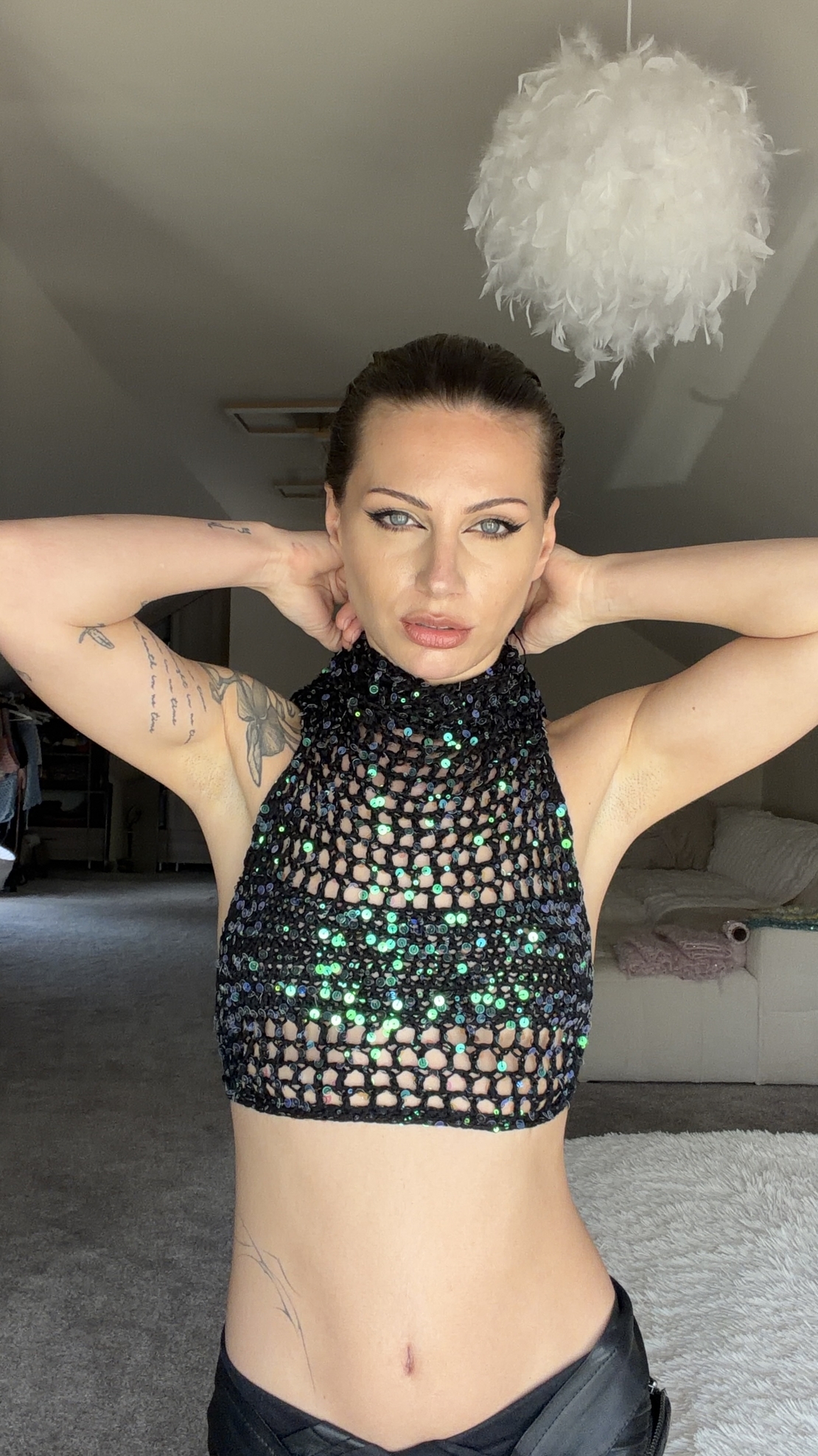 Shimmer Hooded Top