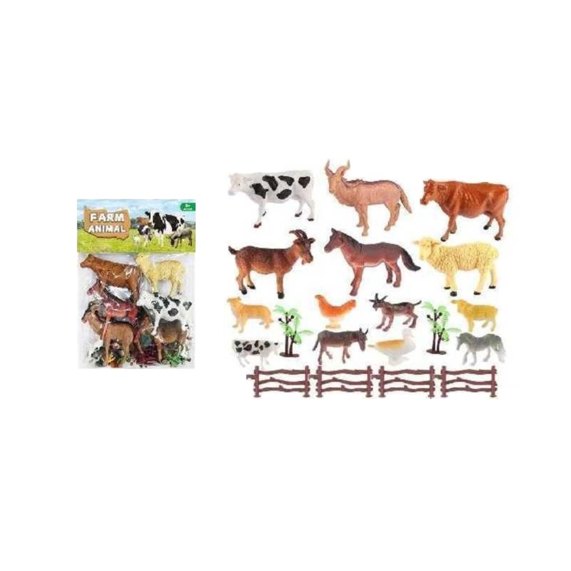 Set figurine animale de fermă - 14 buc - 048-62E - 314259