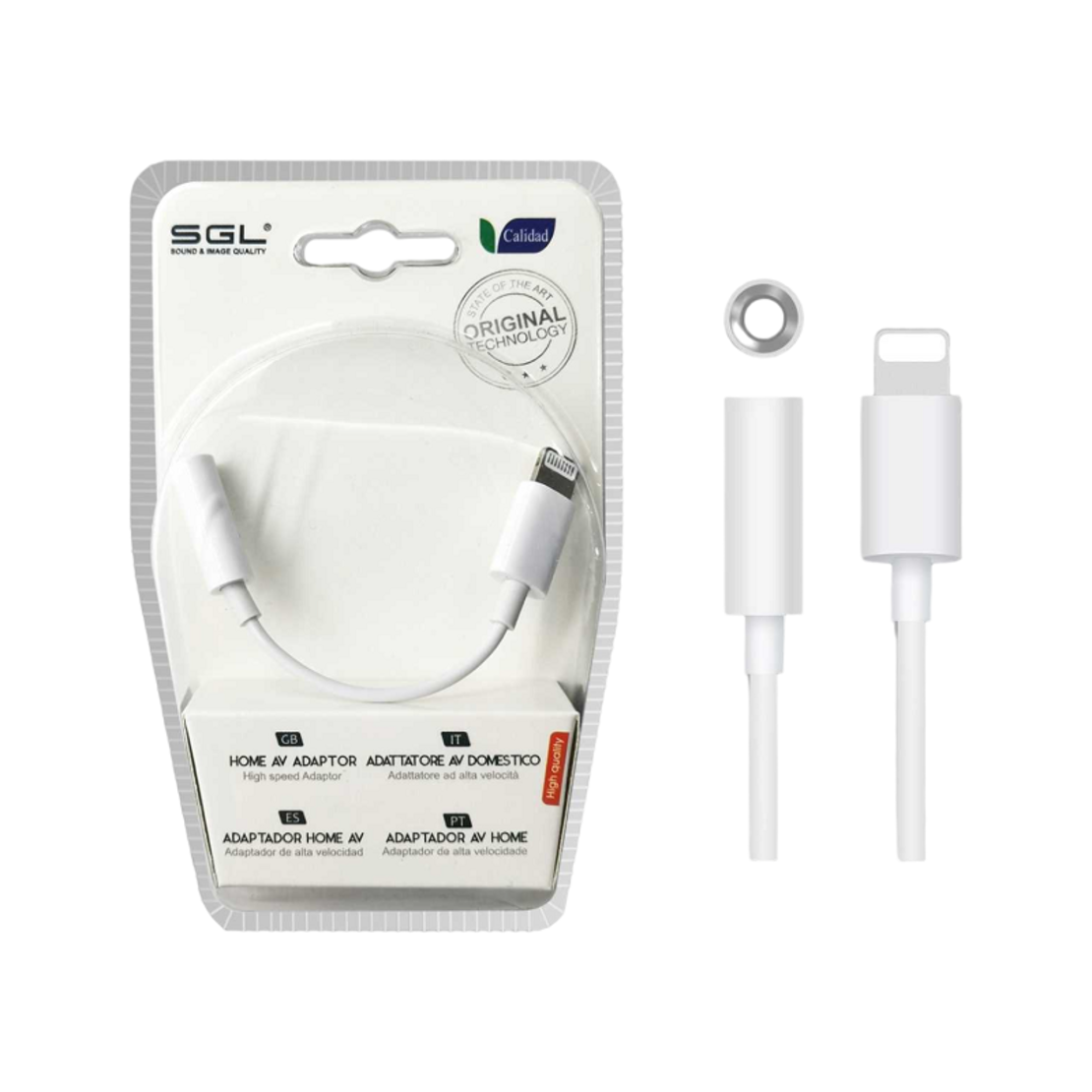 Adaptor fulger la jack de 3,5 mm mamă - T59 - 096049