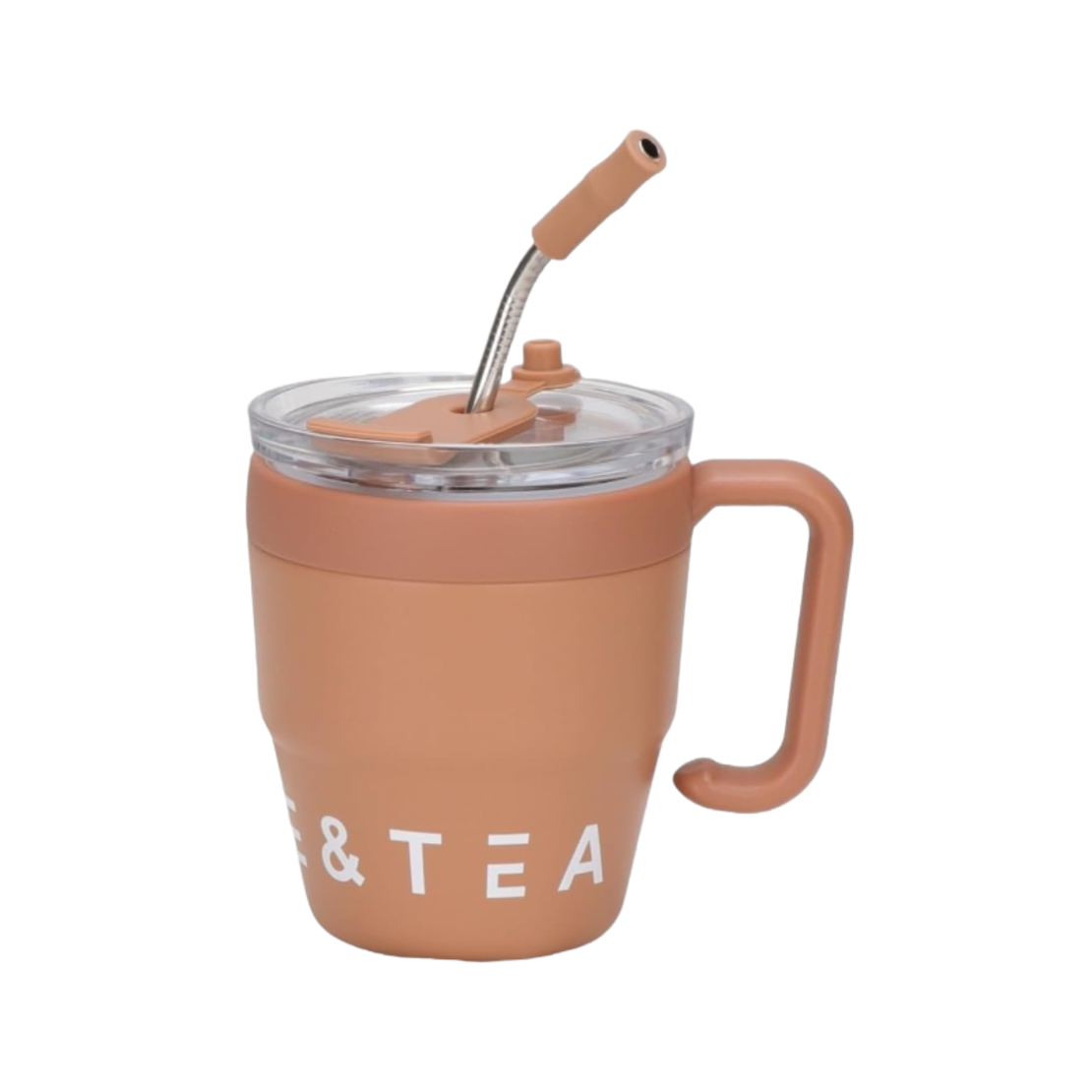 Thermos cu paie - 450 ml - 954293 - Maro