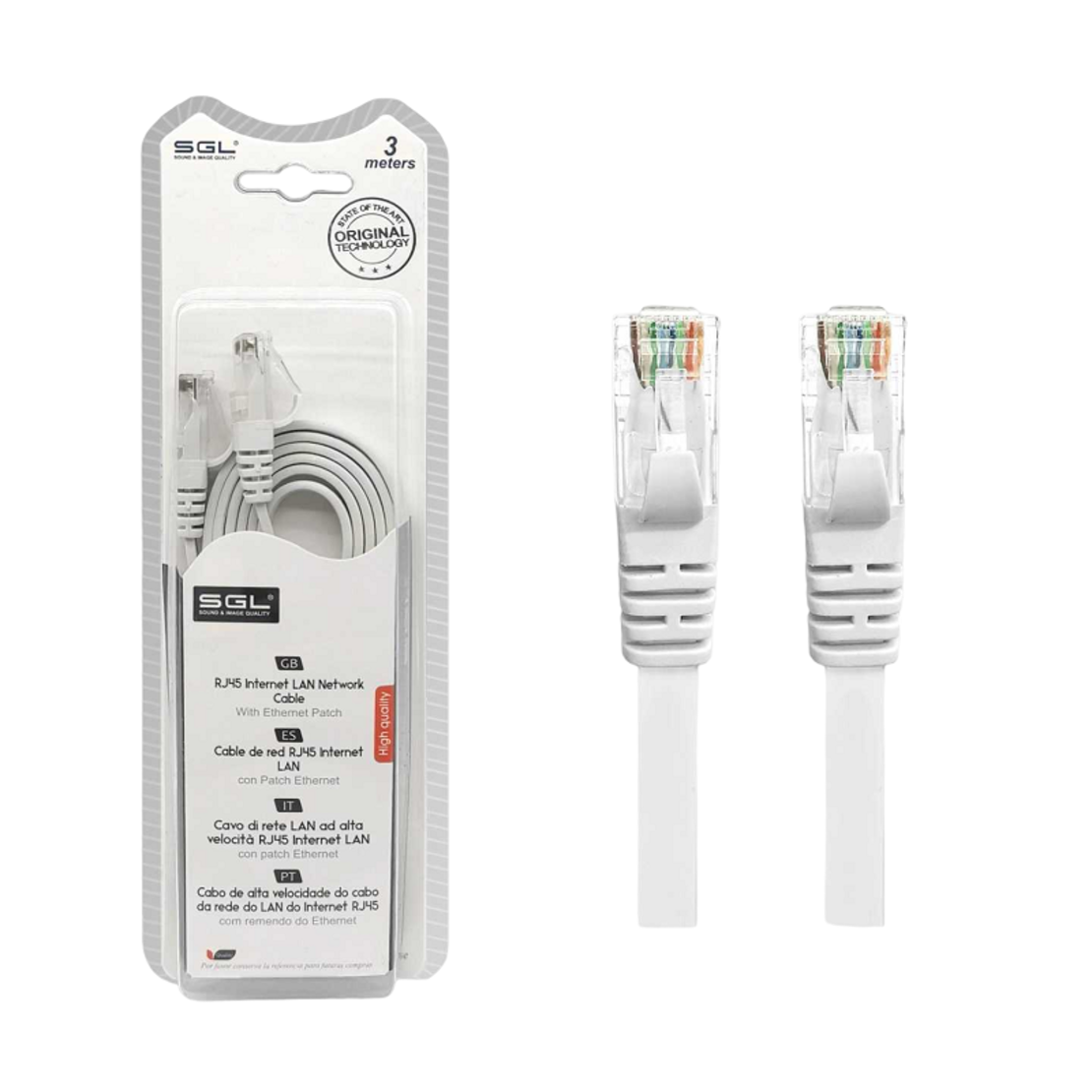 Cablu de retea - Plat - A8P8C - 3m - 096414
