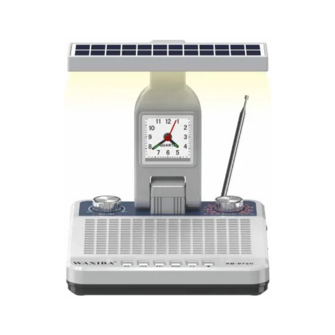 Lampă radio și panou solar fără fir - XB-972C - 830111 - Argintiu