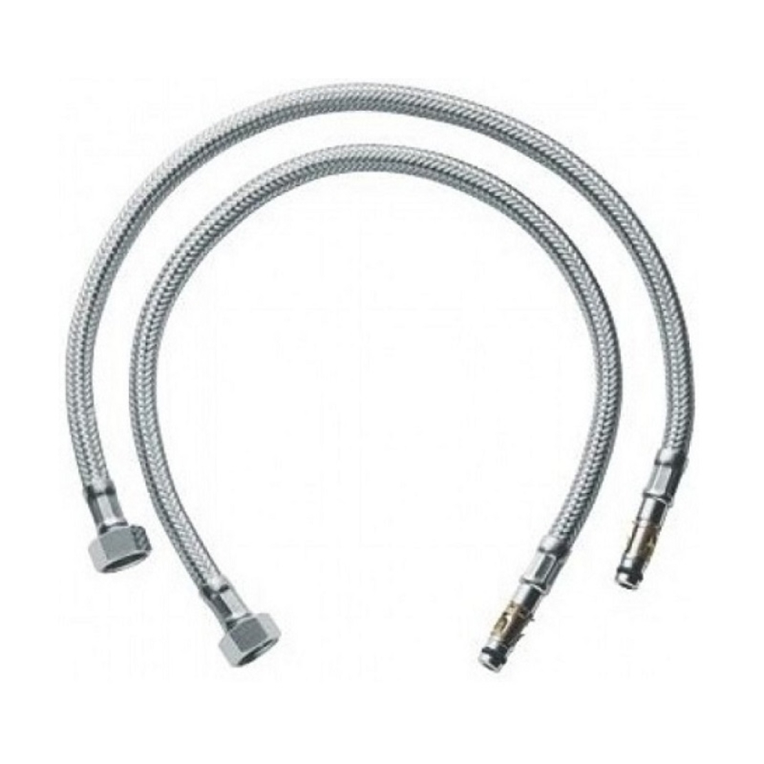 Set furtunuri spiralate pentru baterii sanitare - 60 cm - tata/fema - 2 buc. - 23108