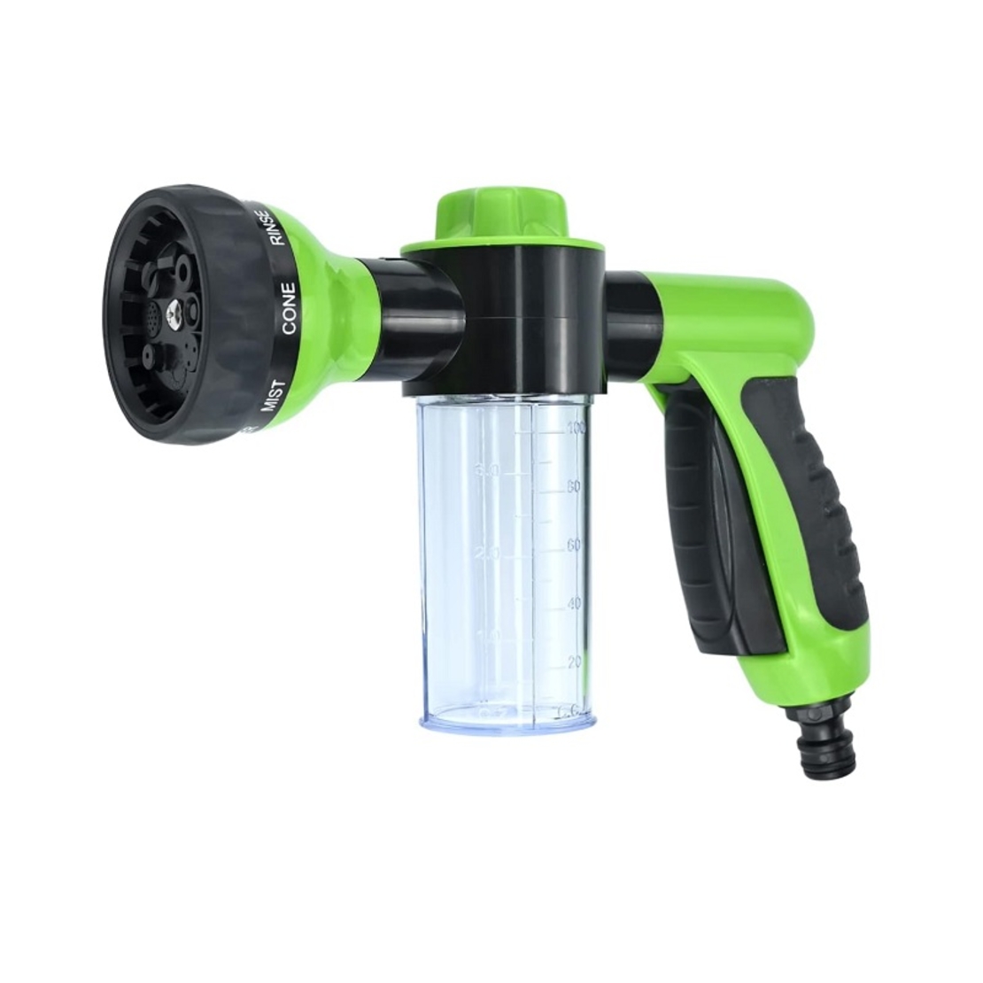 Pistol de udat gradina cu furtun si recipient pentru detergent - 8 in 1 - 699749