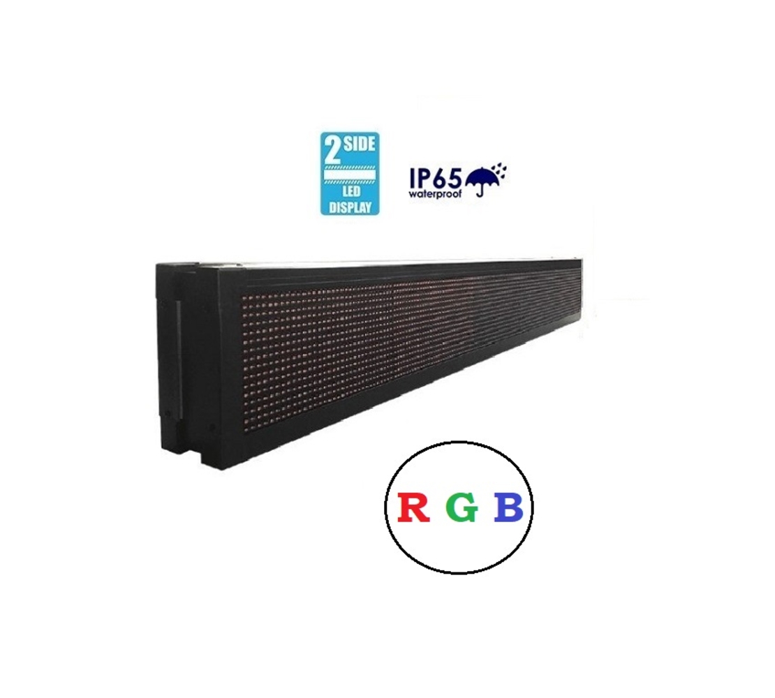 Semn LED - Față dublu - RGB - 167cm×23cm - IP67