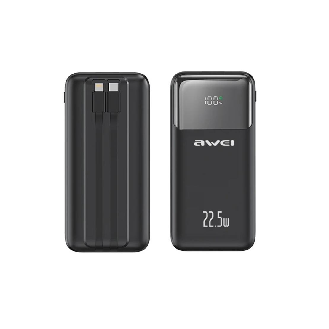 Baterie externă - P106K - 10.000mah - 22.5W - AWEI - 007313 - Negru