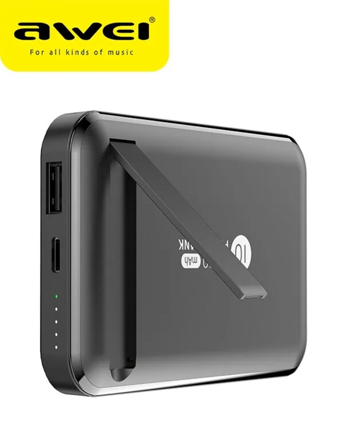 Baterie externa cu cablu si incarcare magnetica - P139K - 10.000mah - 22.5W - AWEI - 002400 - Negru