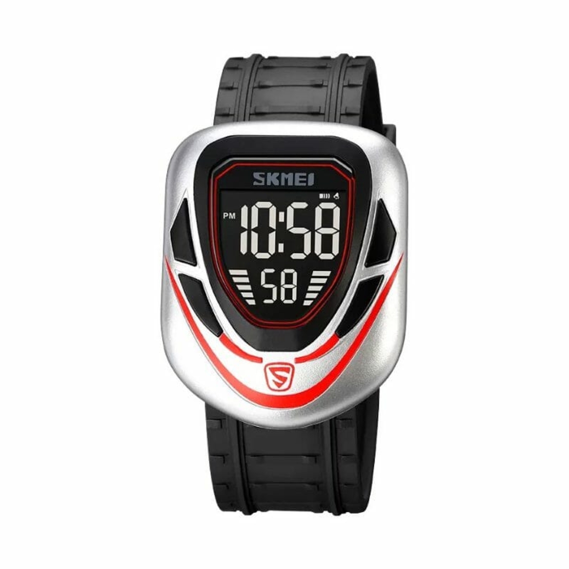 Ceas digital de mână – Skmei - 1833 - 018339 - Argintiu/Roșu