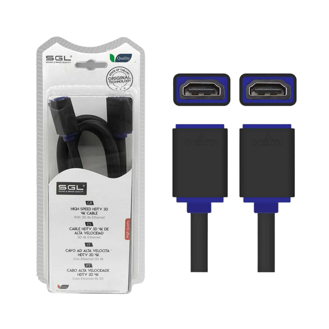 Cablu HDMI cu 2 conectori mamă - A1592CC-02 - 3 m - 098005