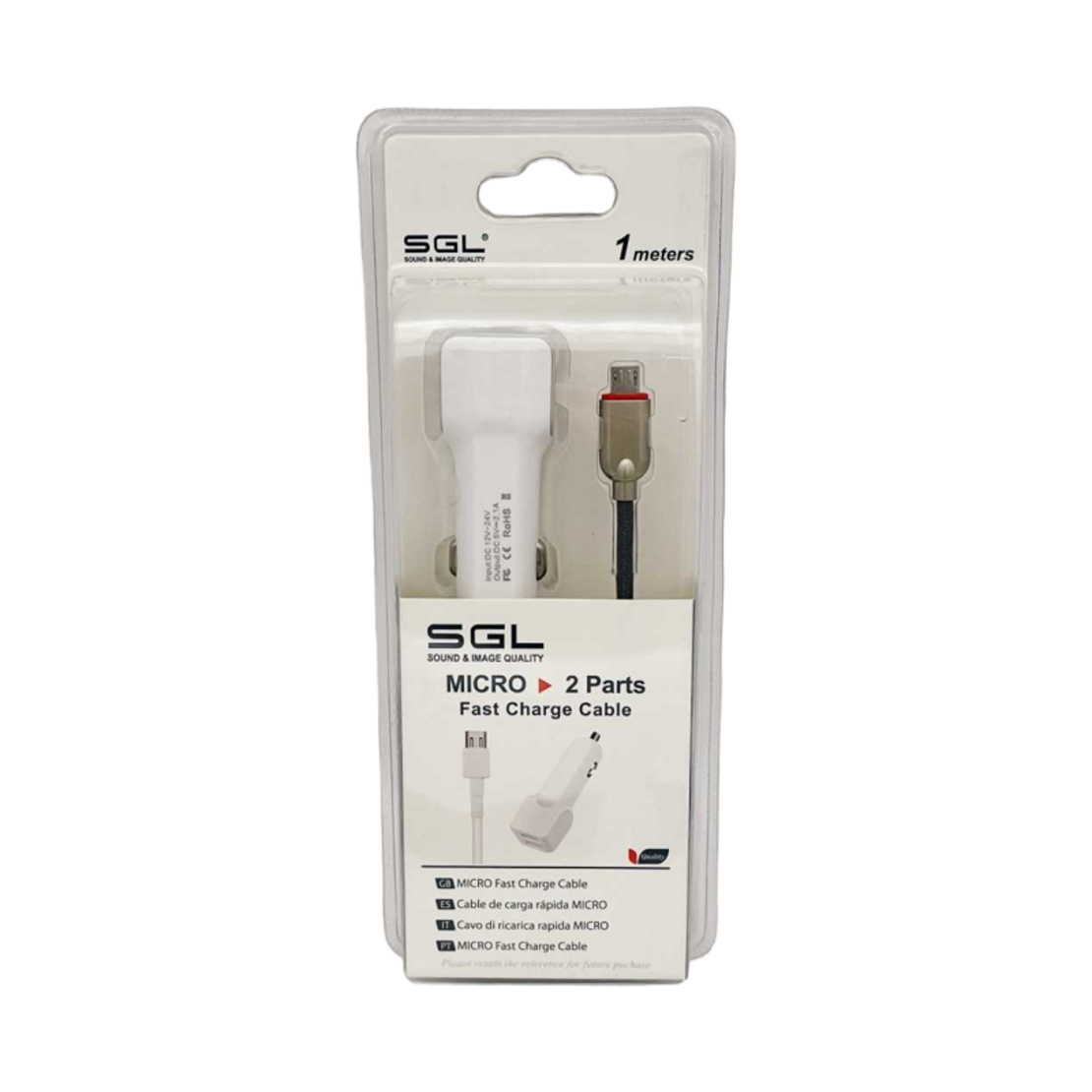 Încărcător brichetă auto cu 2 porturi USB - Încărcare rapidă - FA5-V2 - 1m - 099613