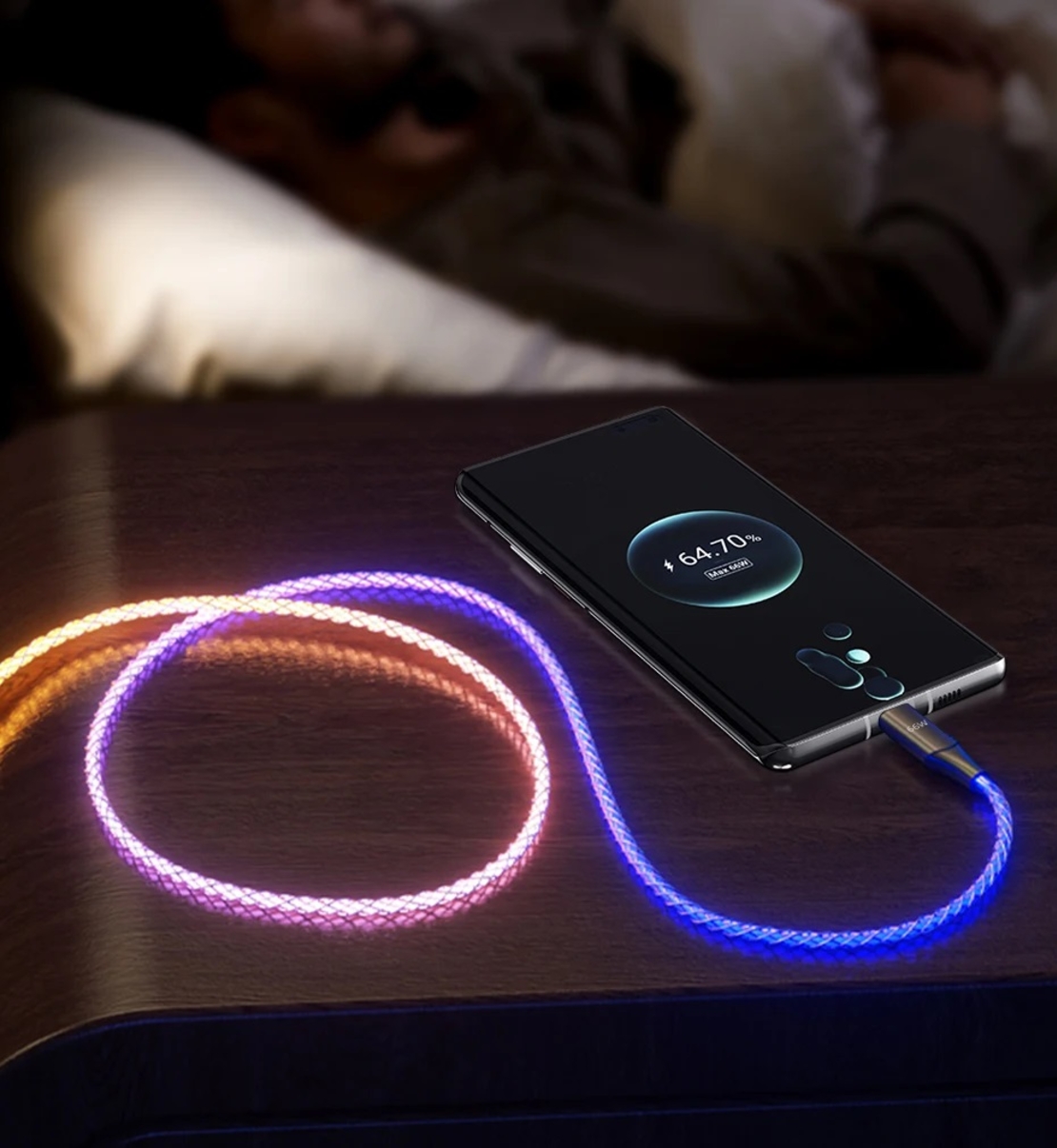 Cablu de încărcare și iluminare - Încărcare rapidă - Tip -C - CL -127T - 66W - AWEI - 887868