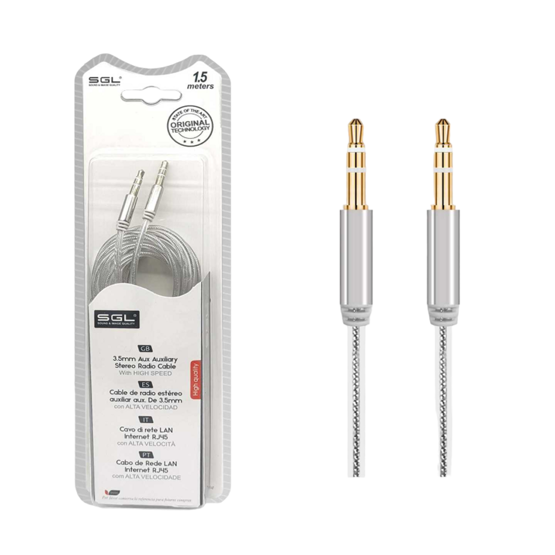 Cablu audio - 3,5 mm - TS412 - tată/tată - 1,5 m - 096292