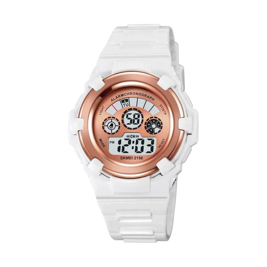 Ceas digital de mână - Skmei - 2156 - Alb
