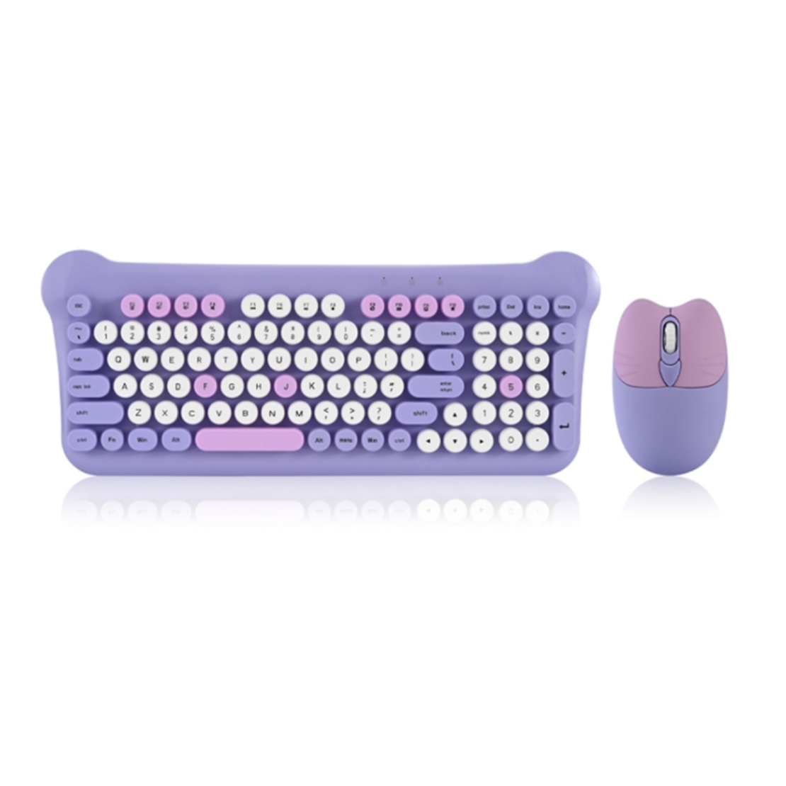 Set tastatură și mouse fără fir - AS212 - AOAS - 655006 - violet