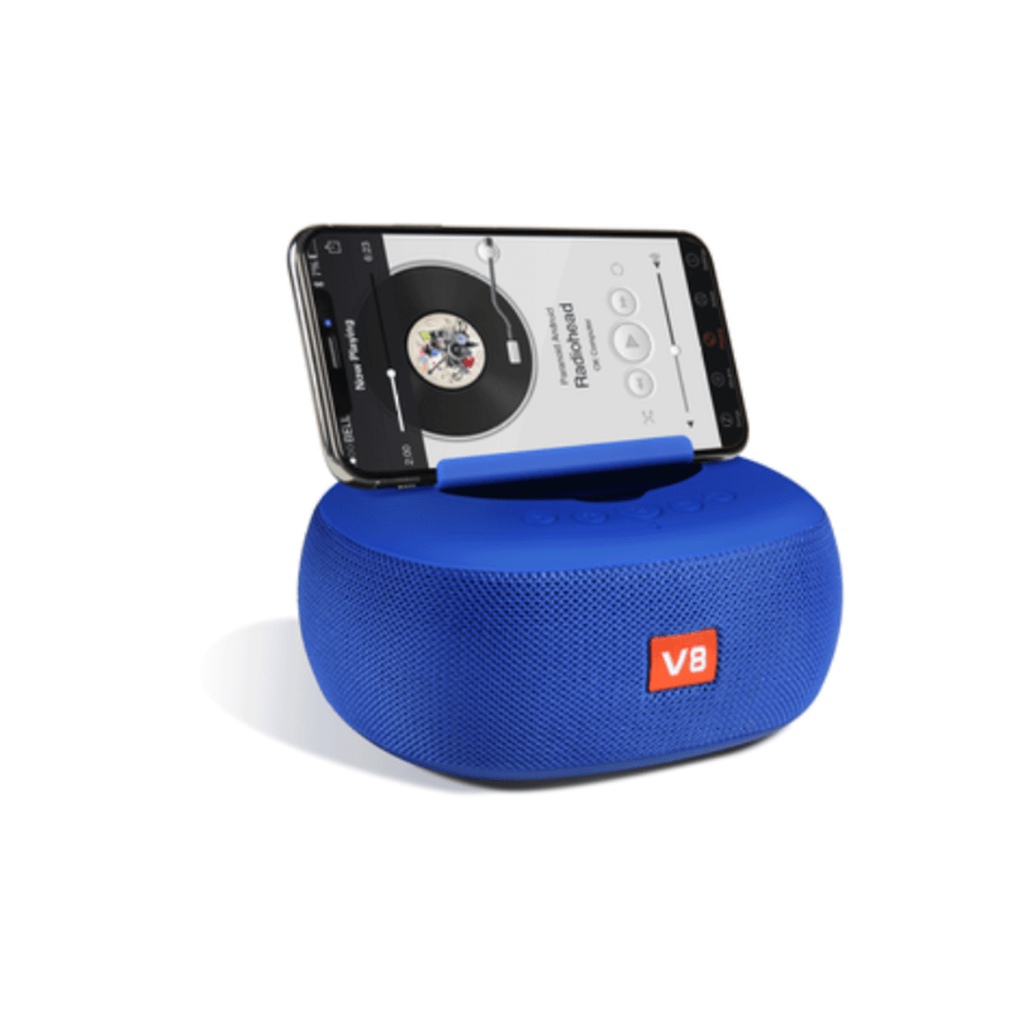 Difuzor Bluetooth wireless cu suport smartphone - V8 - 716880 - Albastru