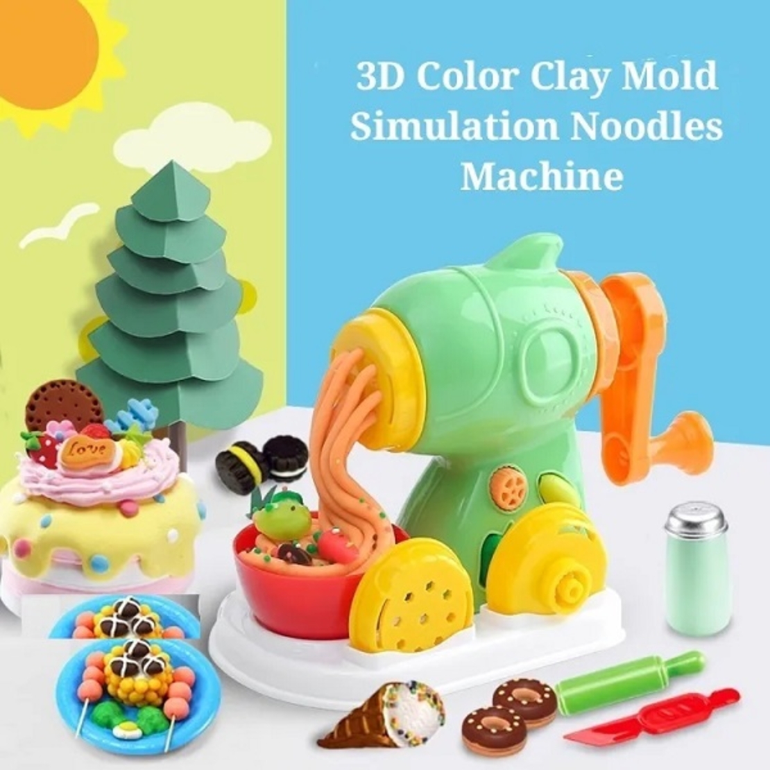 Set cu plastilina si presa de spaghete - 5838-30 - 310395