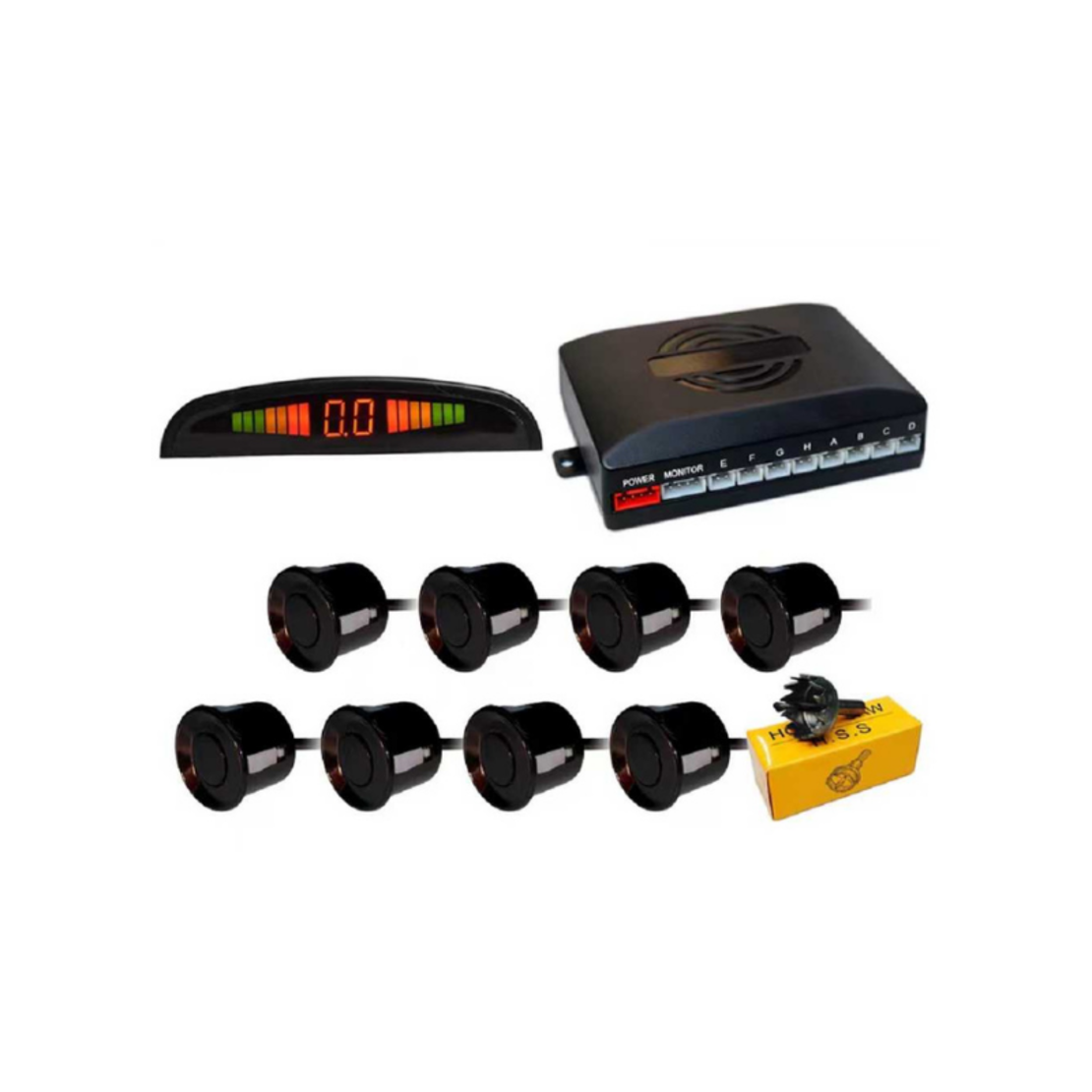 Sistem Parktronic cu 8 senzori, afisaj LED si avertizare sonora - 002181
