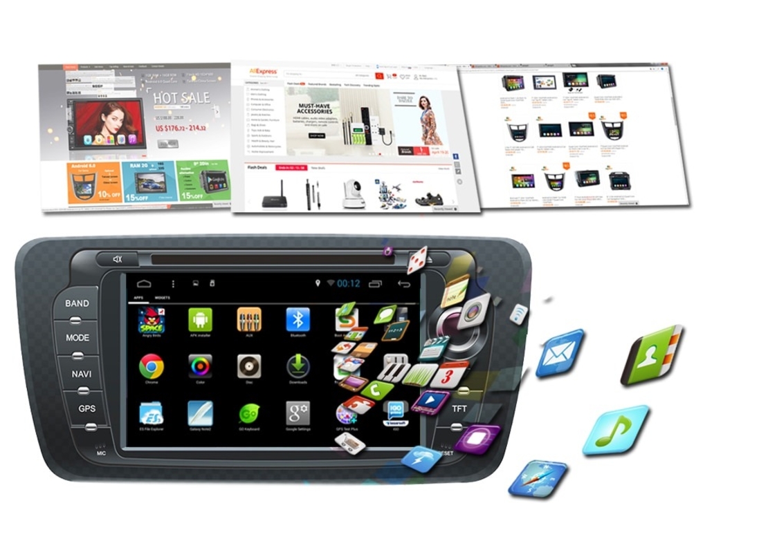 Sistem audio auto 2DIN - Seat Ibiza - Android - KD-7004