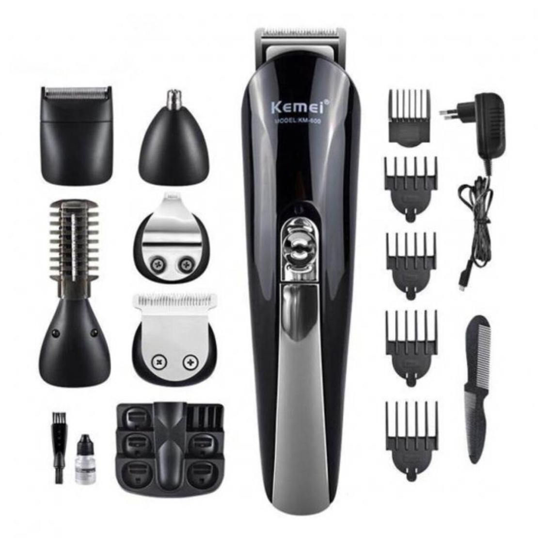 Kit aparat de tuns 11 in 1 - KM-600 - Kemei