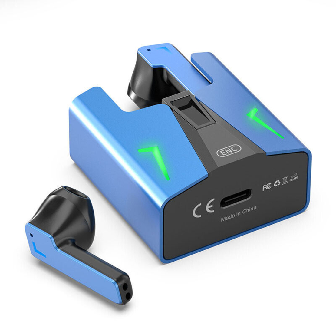 Căști wireless cu carcasă de încărcare - KINGKONG - Fineblue - 700147 - Albastru