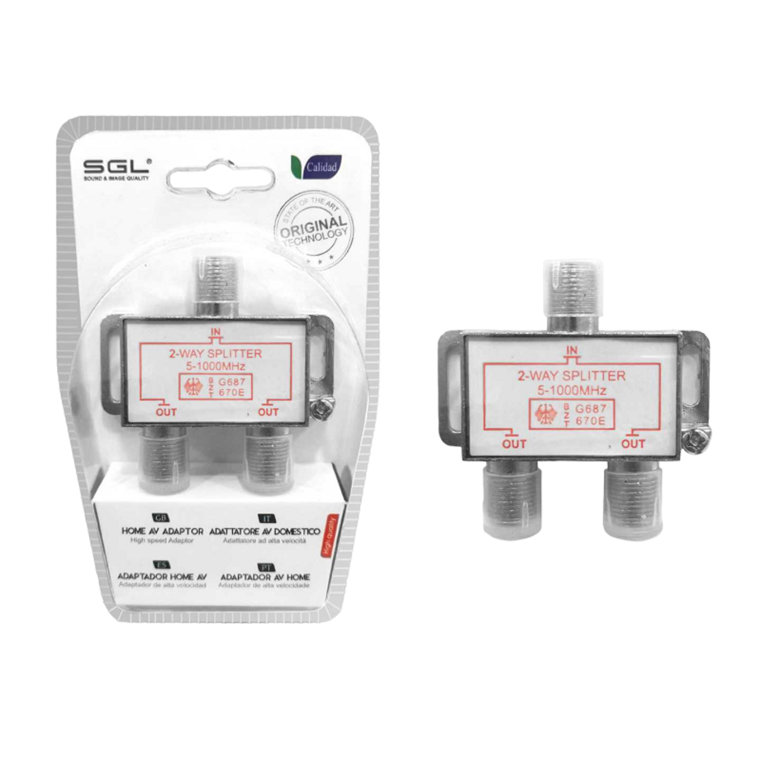 Splitter pentru conectarea unei antene TV - 2Way Splitter - 1801 - 098494