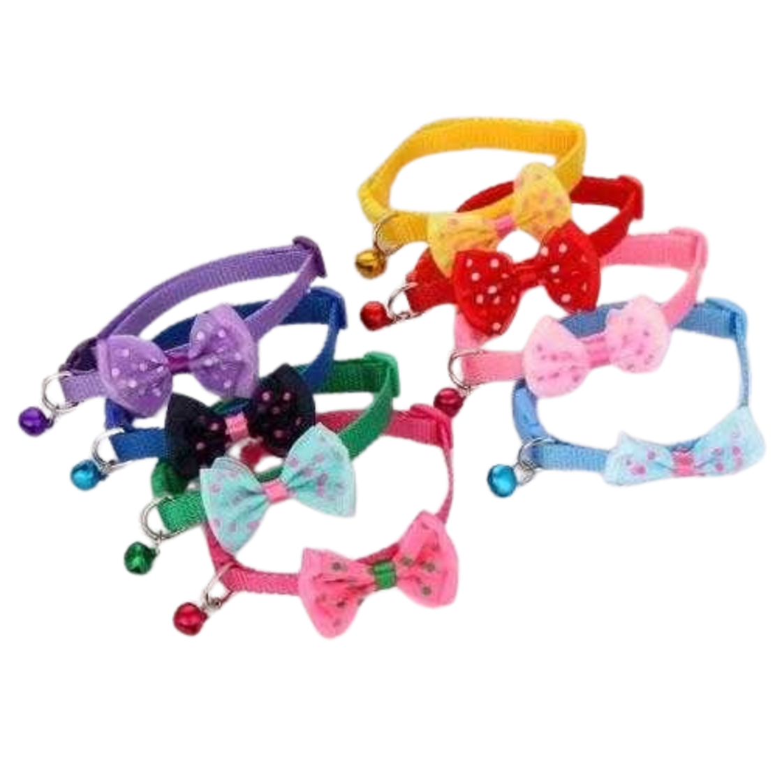 Guler pentru animale de companie cu clopoțel și panglică - 1-19/32cm - 12buc - 550203