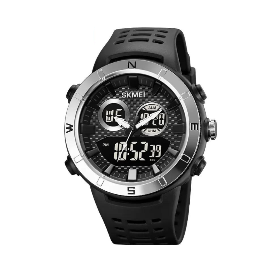 Ceas de mana cu afisaj analog si digital - SKMEI - 2014 - Negru/Silver