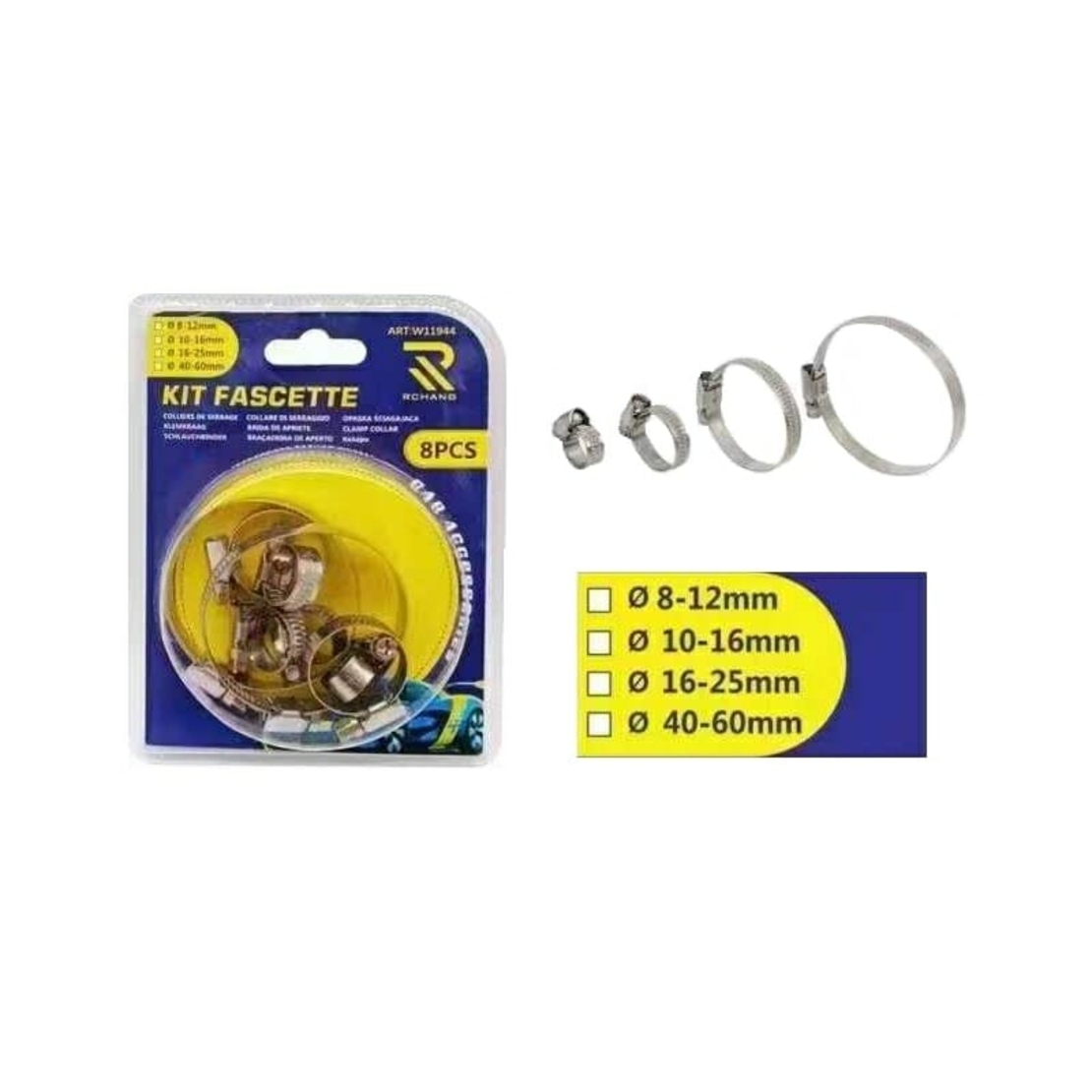 Set cleme pentru țevi - 8buc - 119440