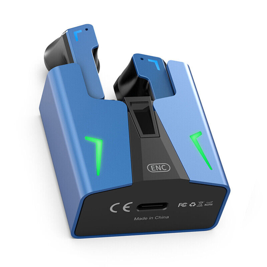 Căști wireless cu carcasă de încărcare - KINGKONG - Fineblue - 700147 - Albastru