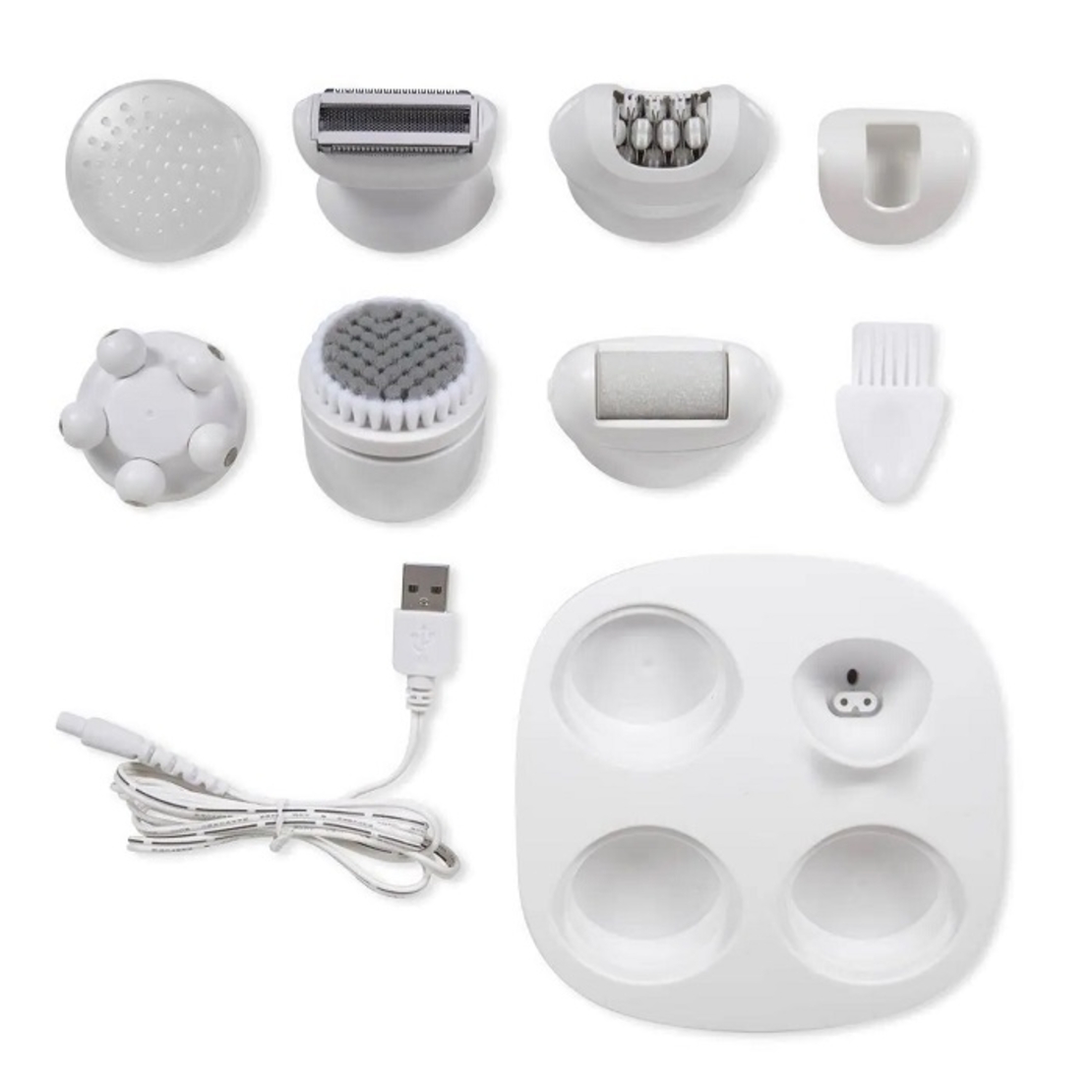 Set pentru indepartarea parului si exfoliere fata-corp - 70191 - 5in1 - DSP - 614405
