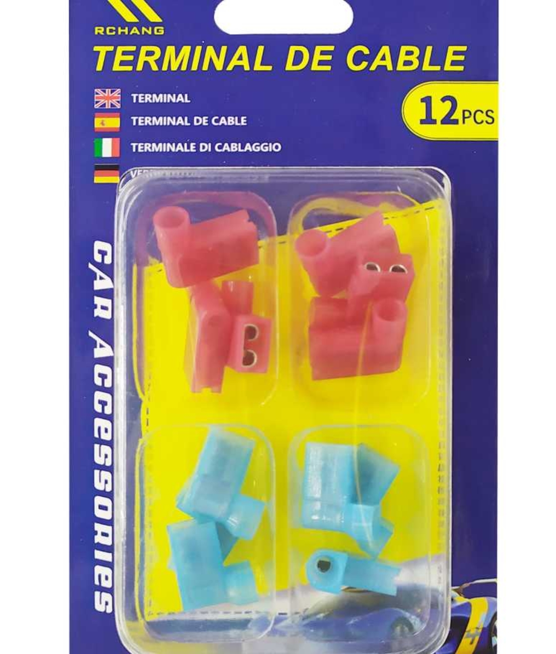 Set de 12 conectori de cablu înclinat - tată și femela - 142924