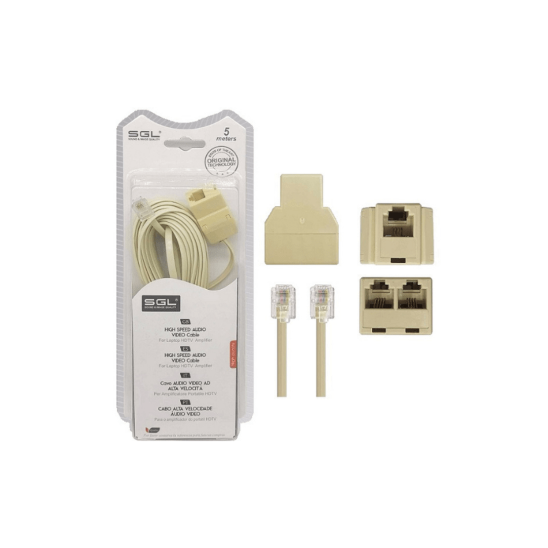 Cablu telefonic - 5m - 6P4C - 094999