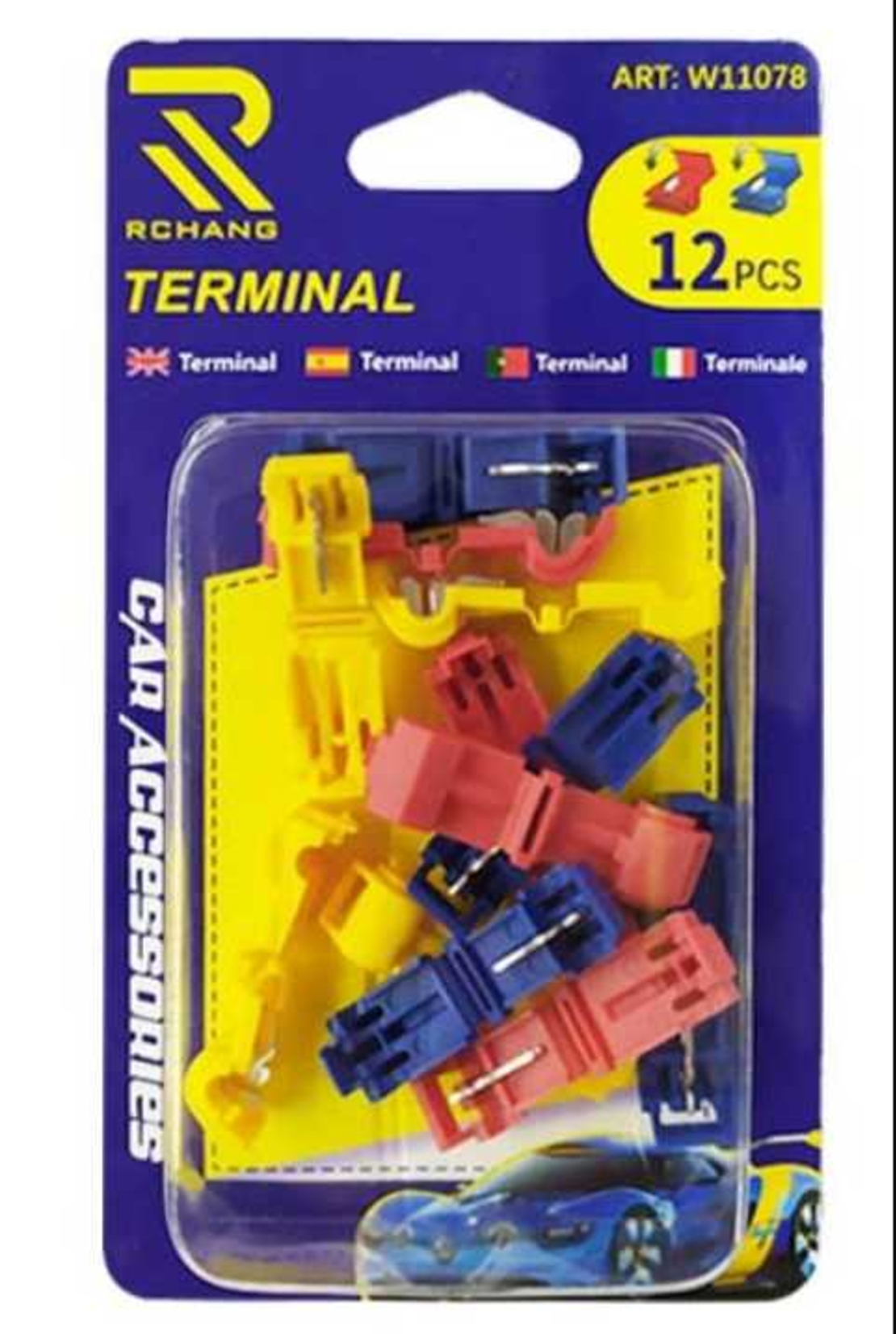 Set de 12 conectori de cablu terminal - T1/T2/T3 - 142023